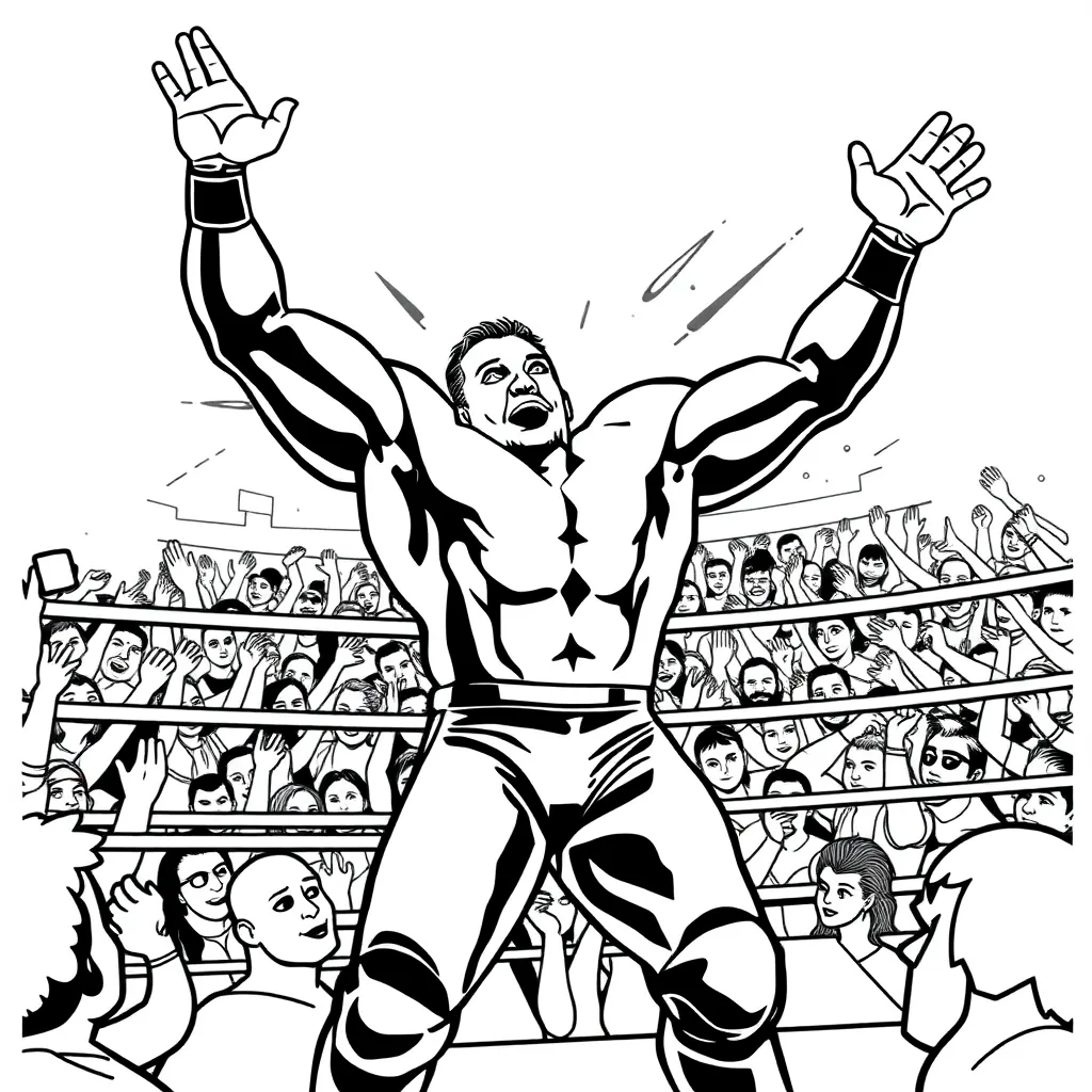 WWE & Wrestling coloring page