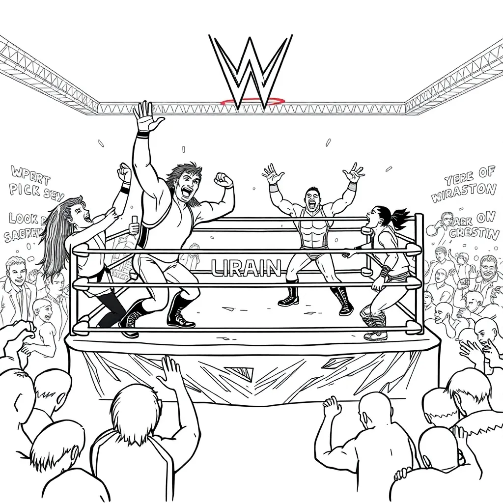 WWE & Wrestling coloring page