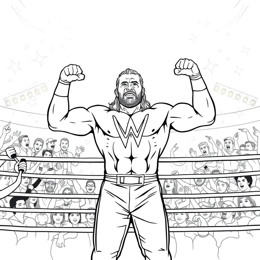 WWE & Wrestling coloring page
