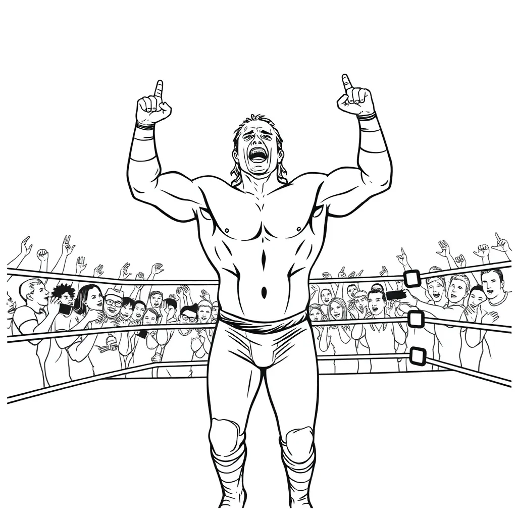 WWE & Wrestling coloring page