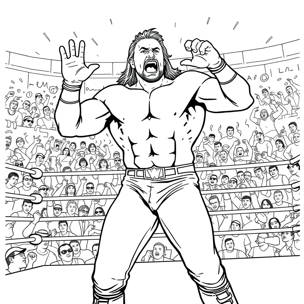 WWE & Wrestling coloring page