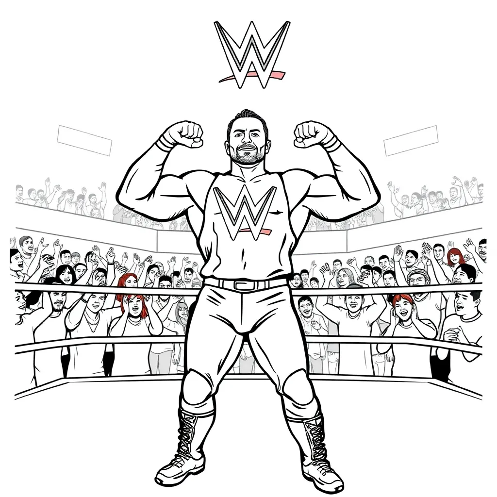 WWE & Wrestling coloring page