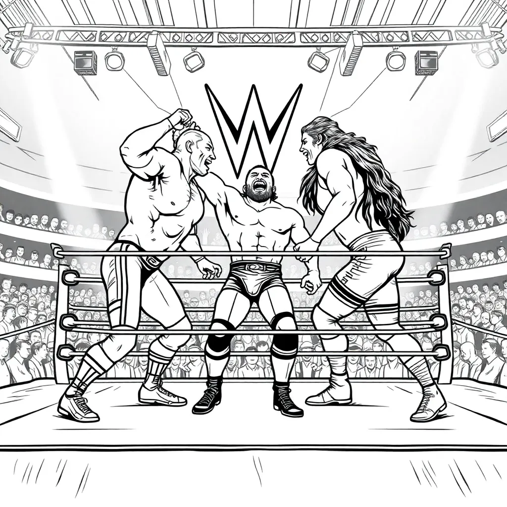 WWE & Wrestling coloring page