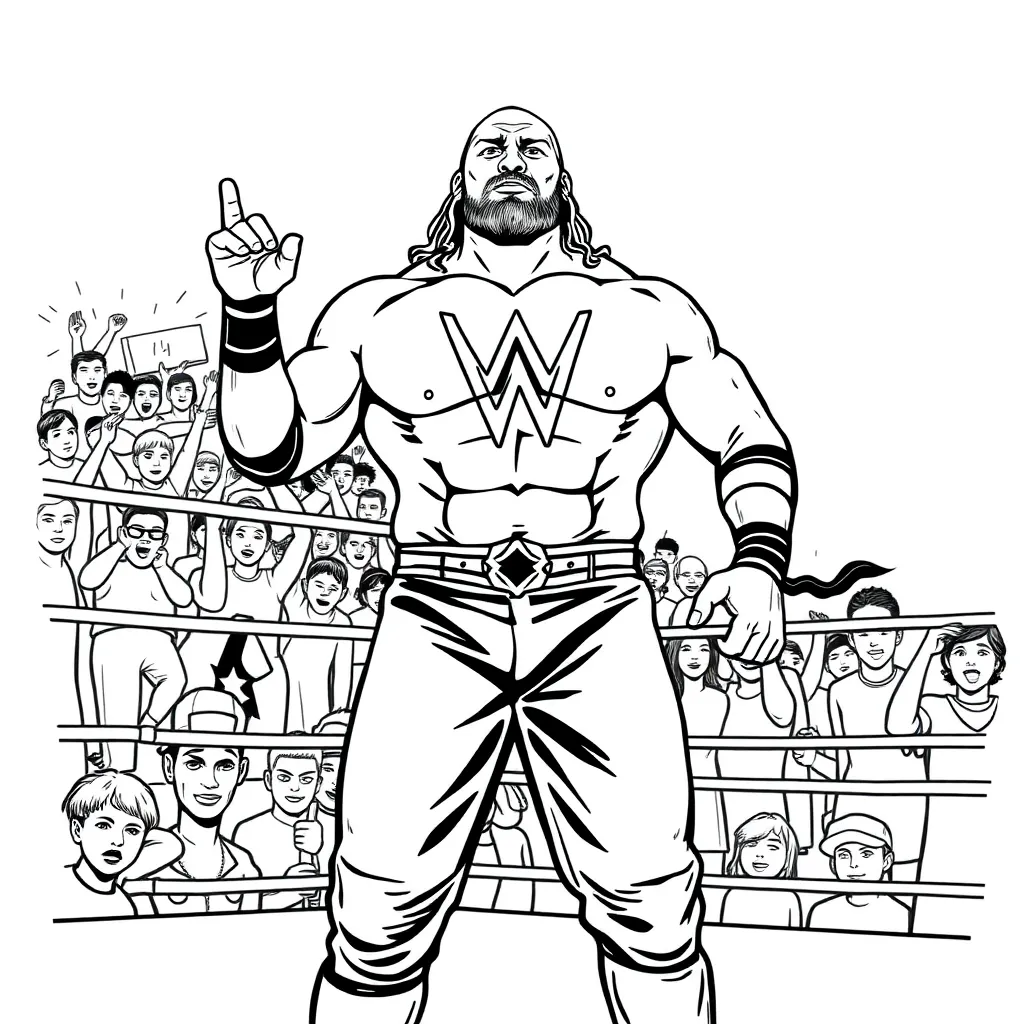 WWE & Wrestling coloring page