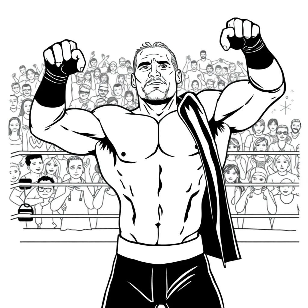 WWE & Wrestling coloring page