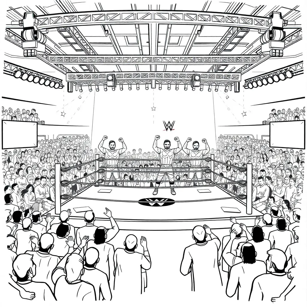 WWE & Wrestling coloring page