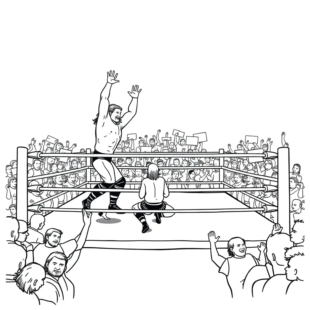 WWE & Wrestling coloring page