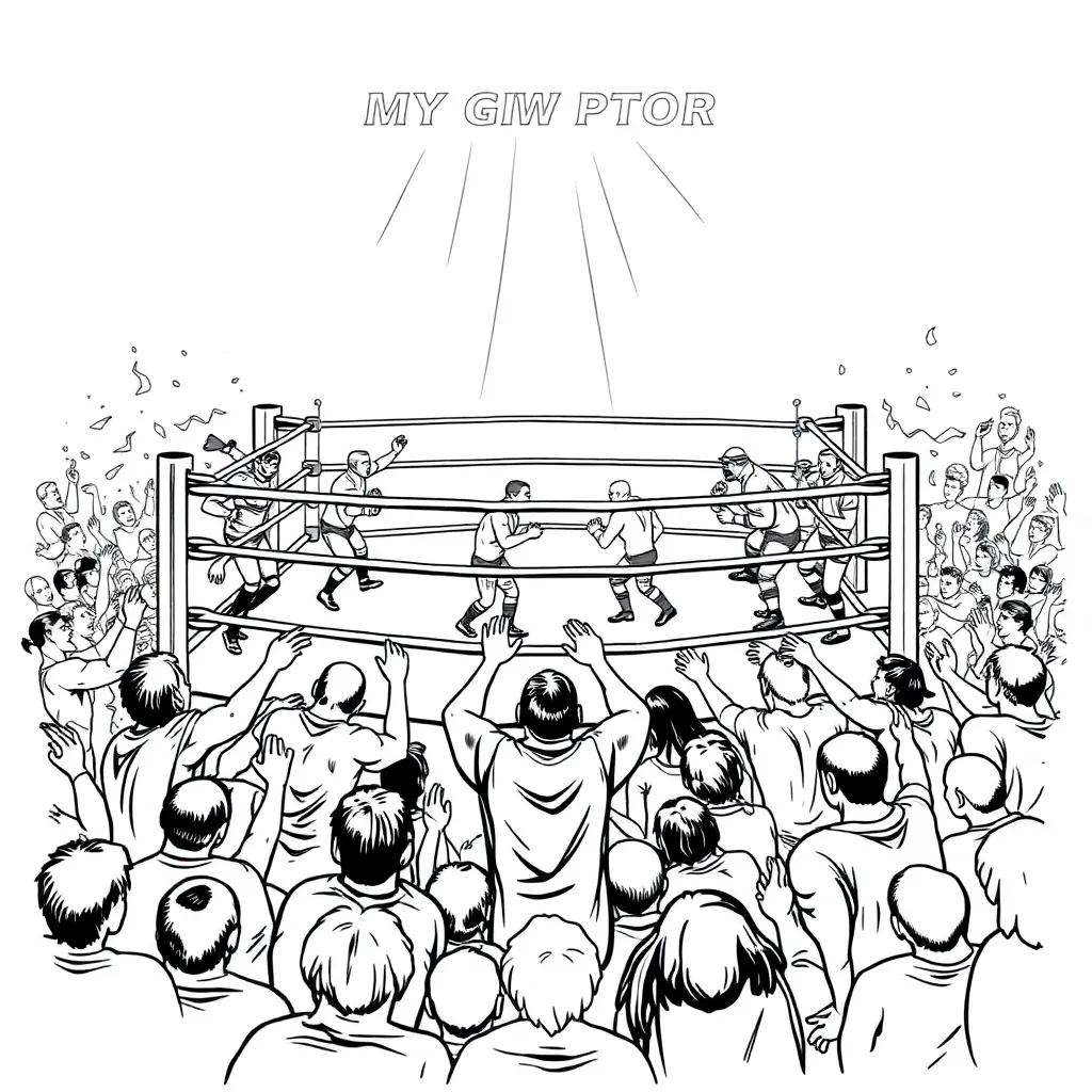 WWE & Wrestling coloring page