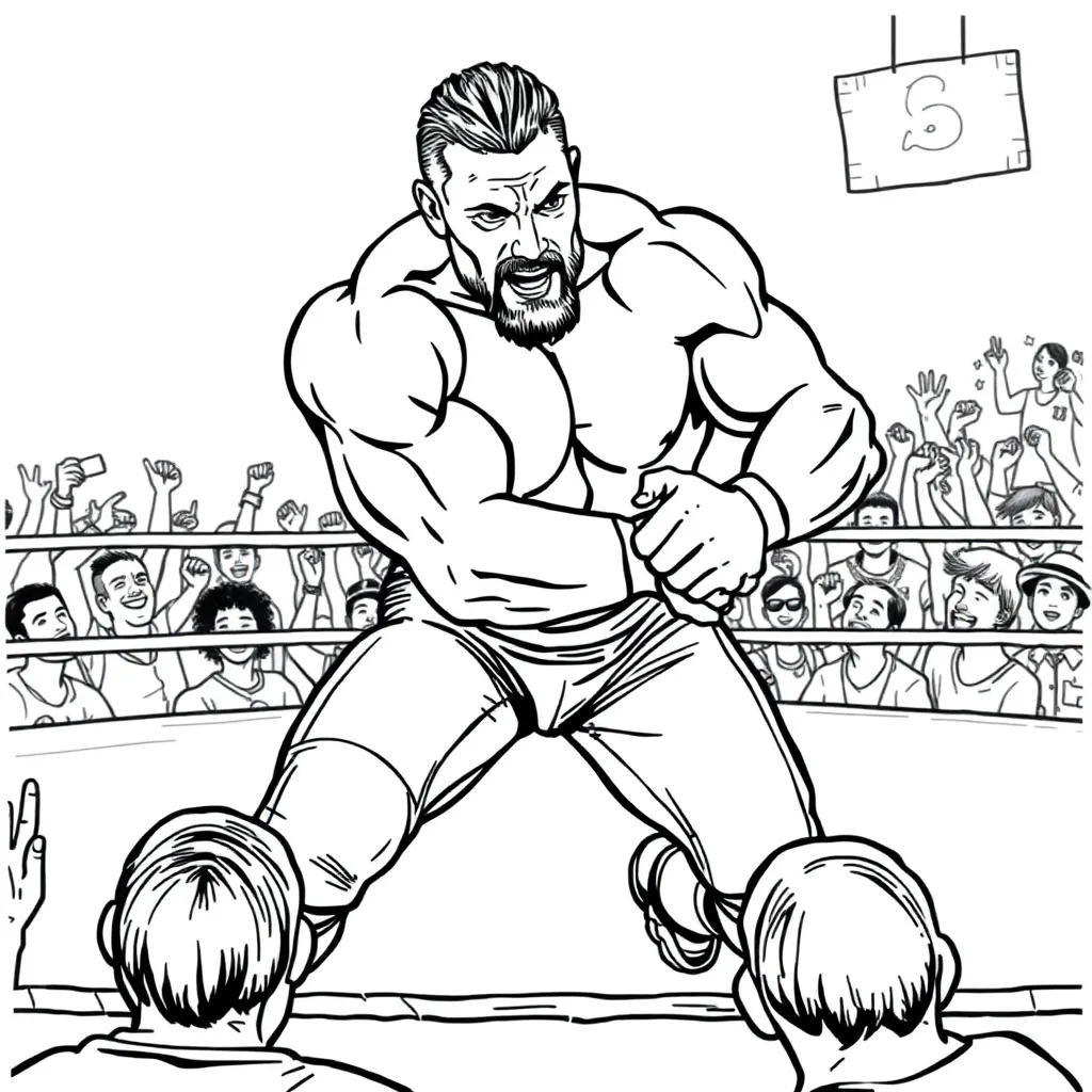 WWE & Wrestling coloring page