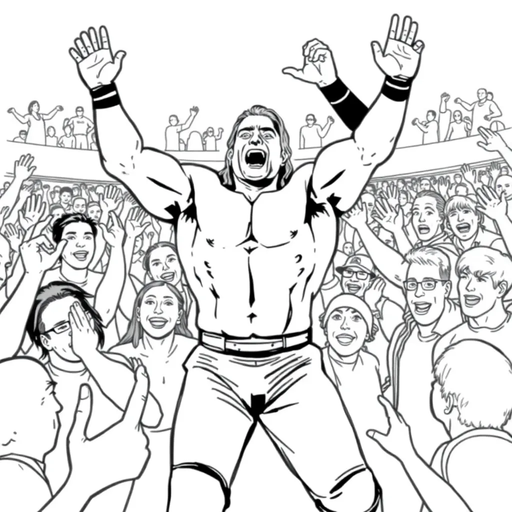 WWE & Wrestling coloring page