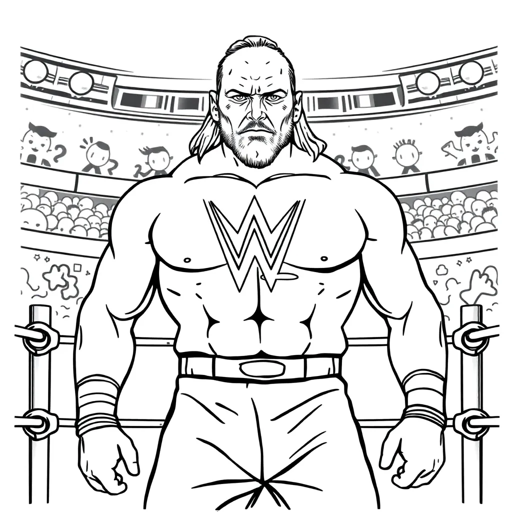 WWE & Wrestling coloring page