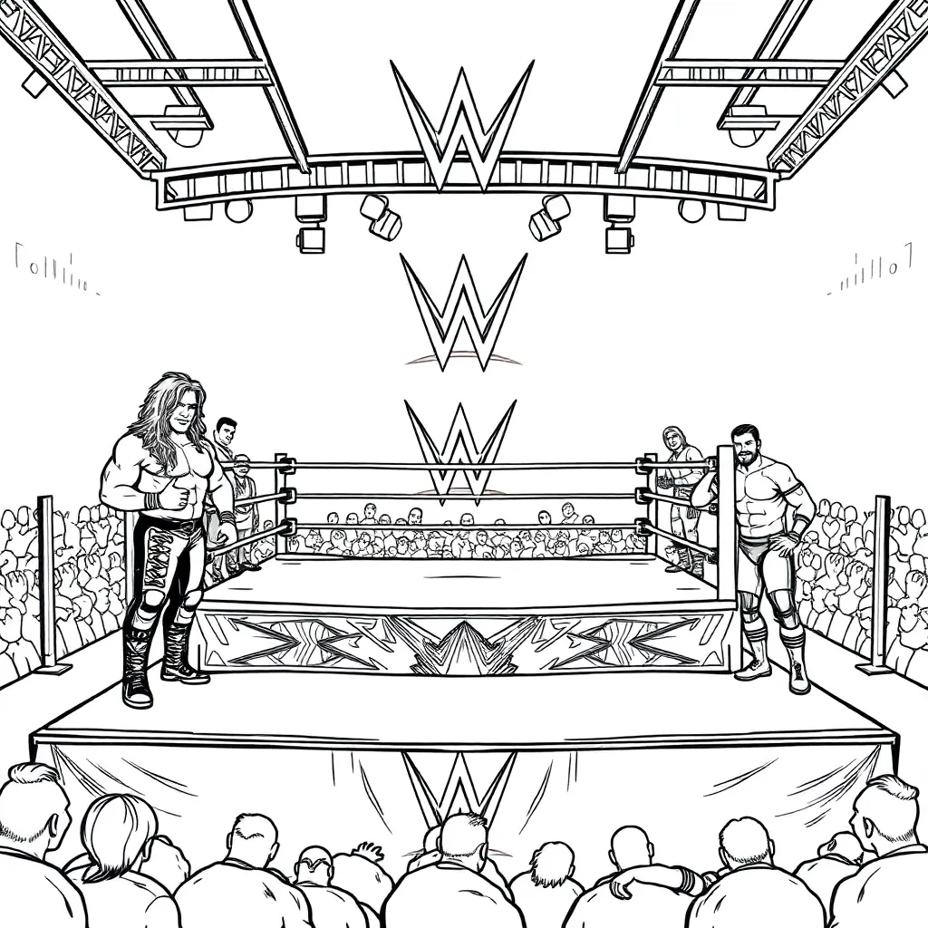 WWE & Wrestling coloring page