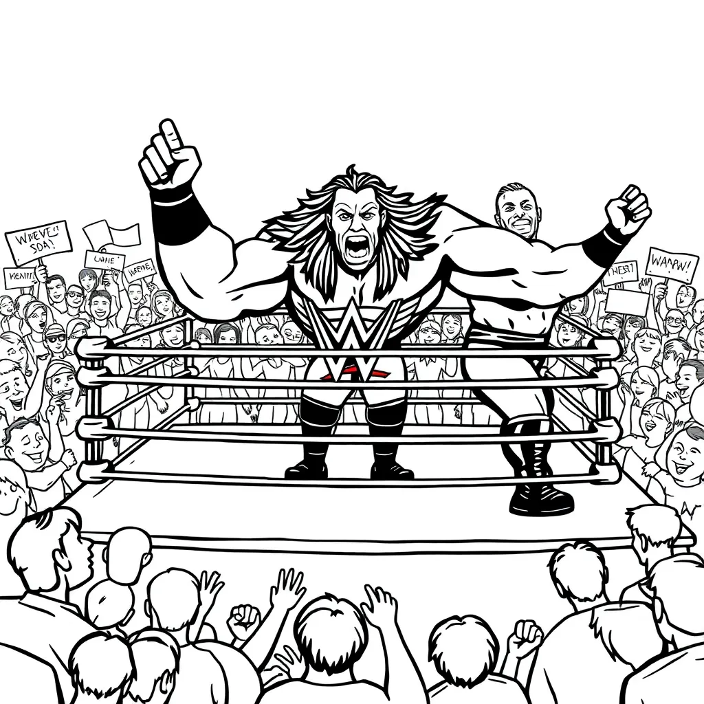 WWE & Wrestling coloring page
