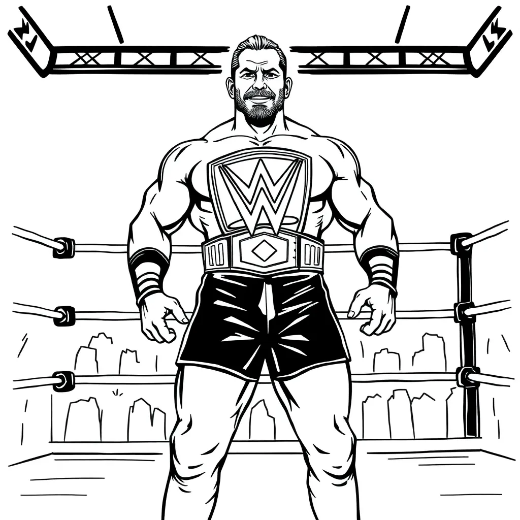 WWE & Wrestling coloring page