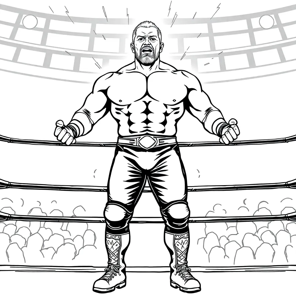 WWE & Wrestling coloring page