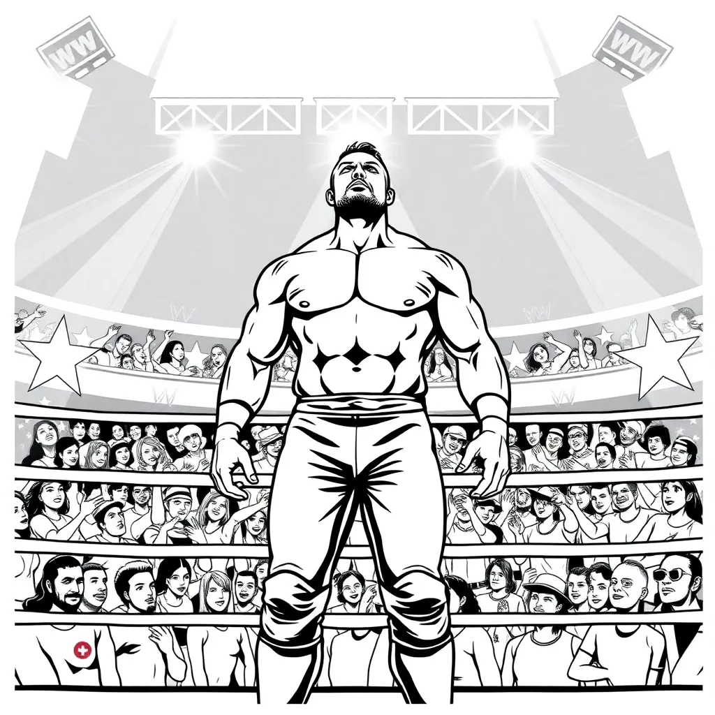 WWE & Wrestling coloring page