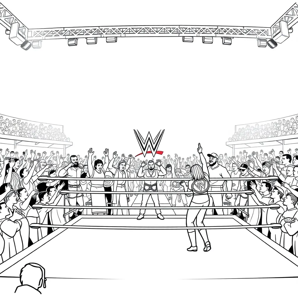 WWE & Wrestling coloring page