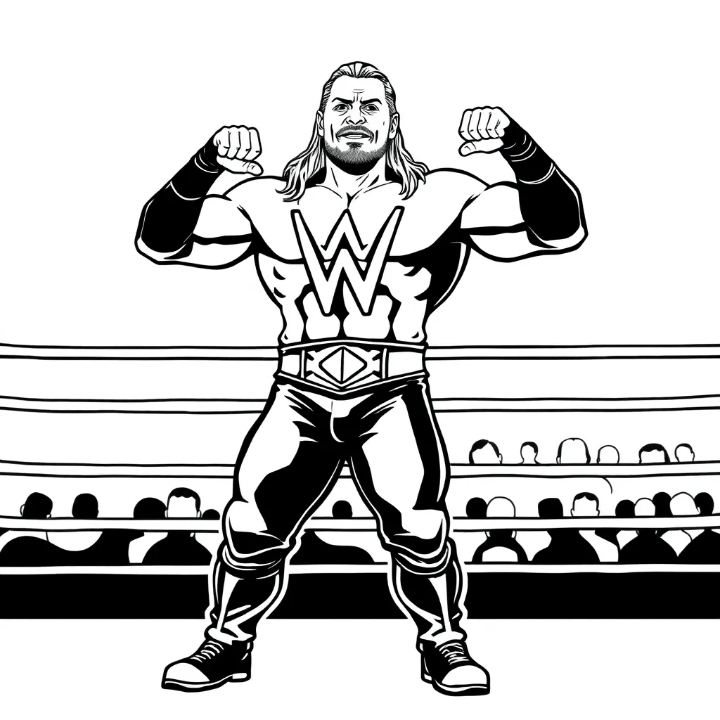 WWE & Wrestling coloring page