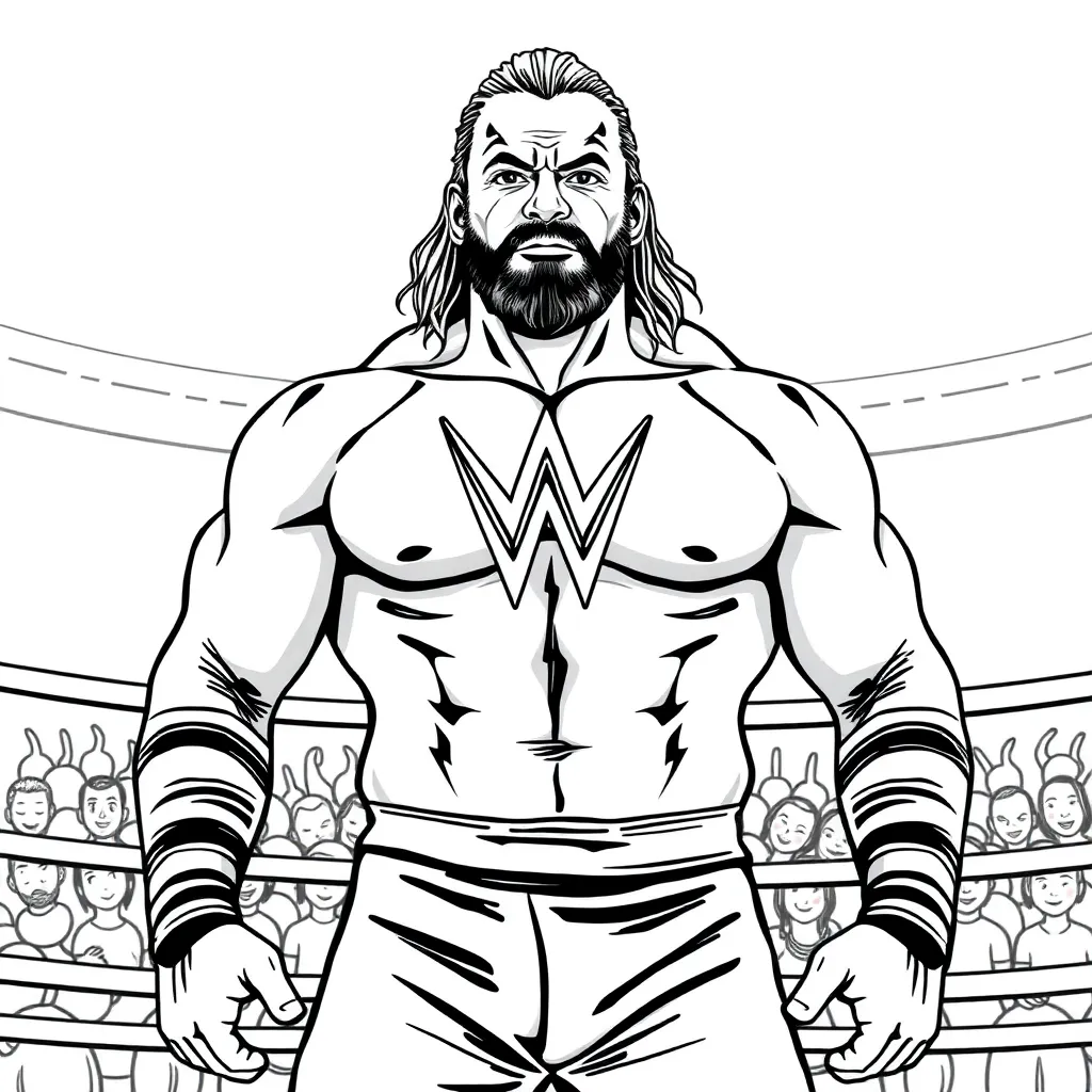 WWE & Wrestling coloring page