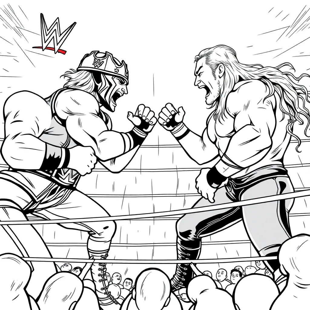 WWE & Wrestling coloring page