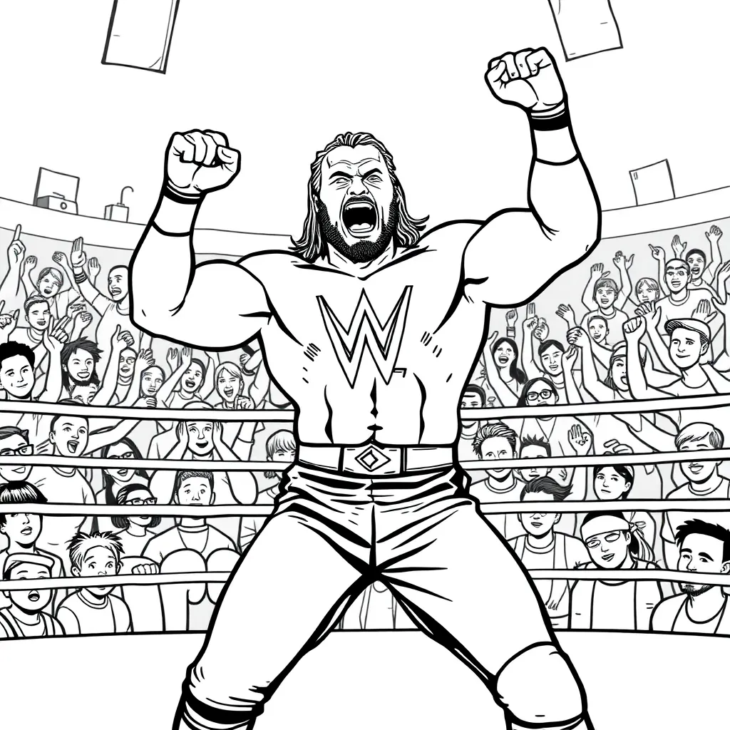 WWE & Wrestling coloring page