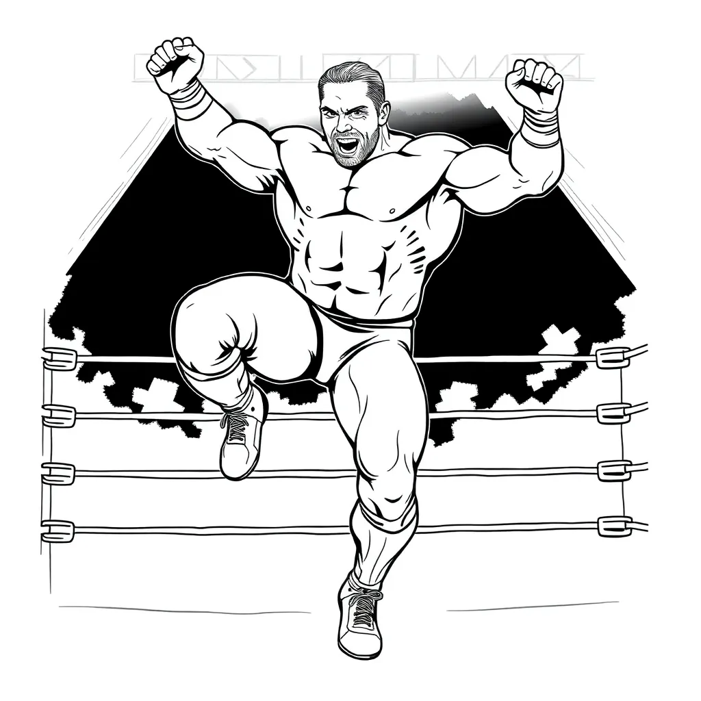 WWE & Wrestling coloring page