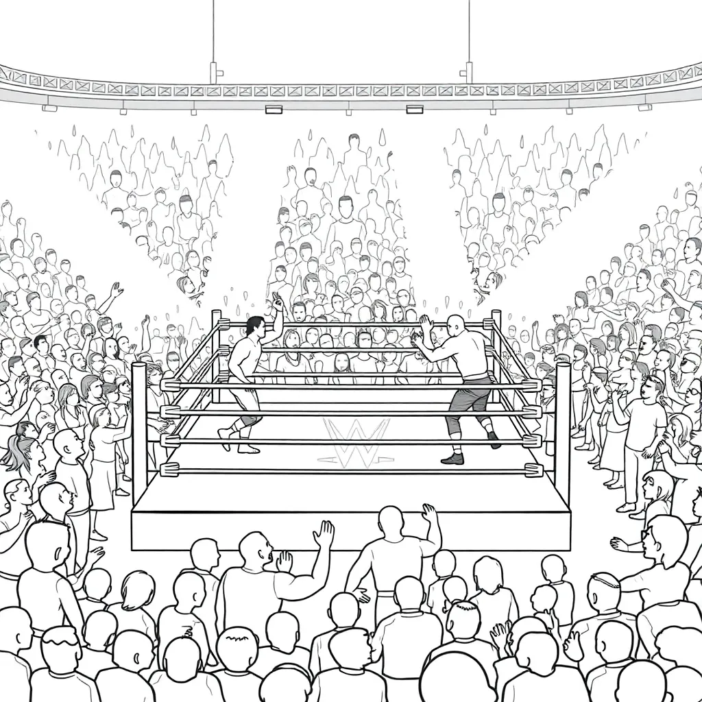 WWE & Wrestling coloring page