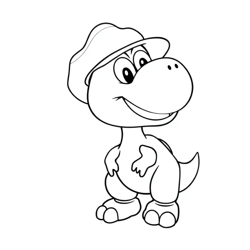 Yoshi coloring page