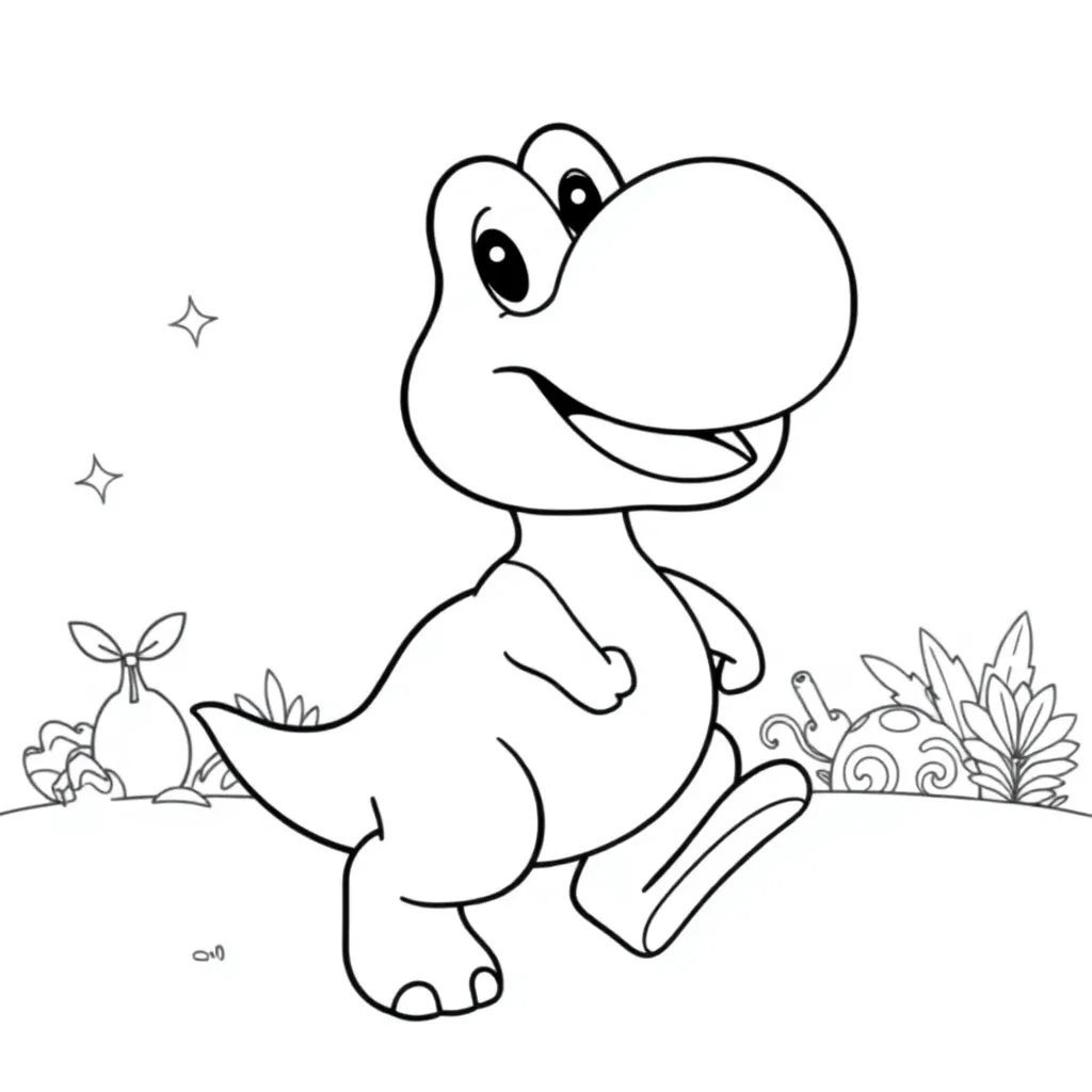 Yoshi coloring page
