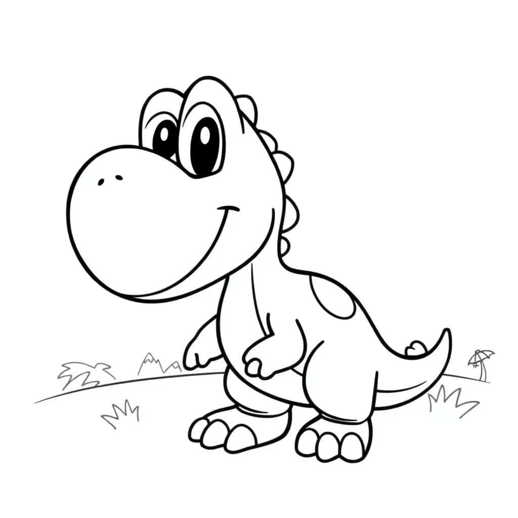 Yoshi coloring page