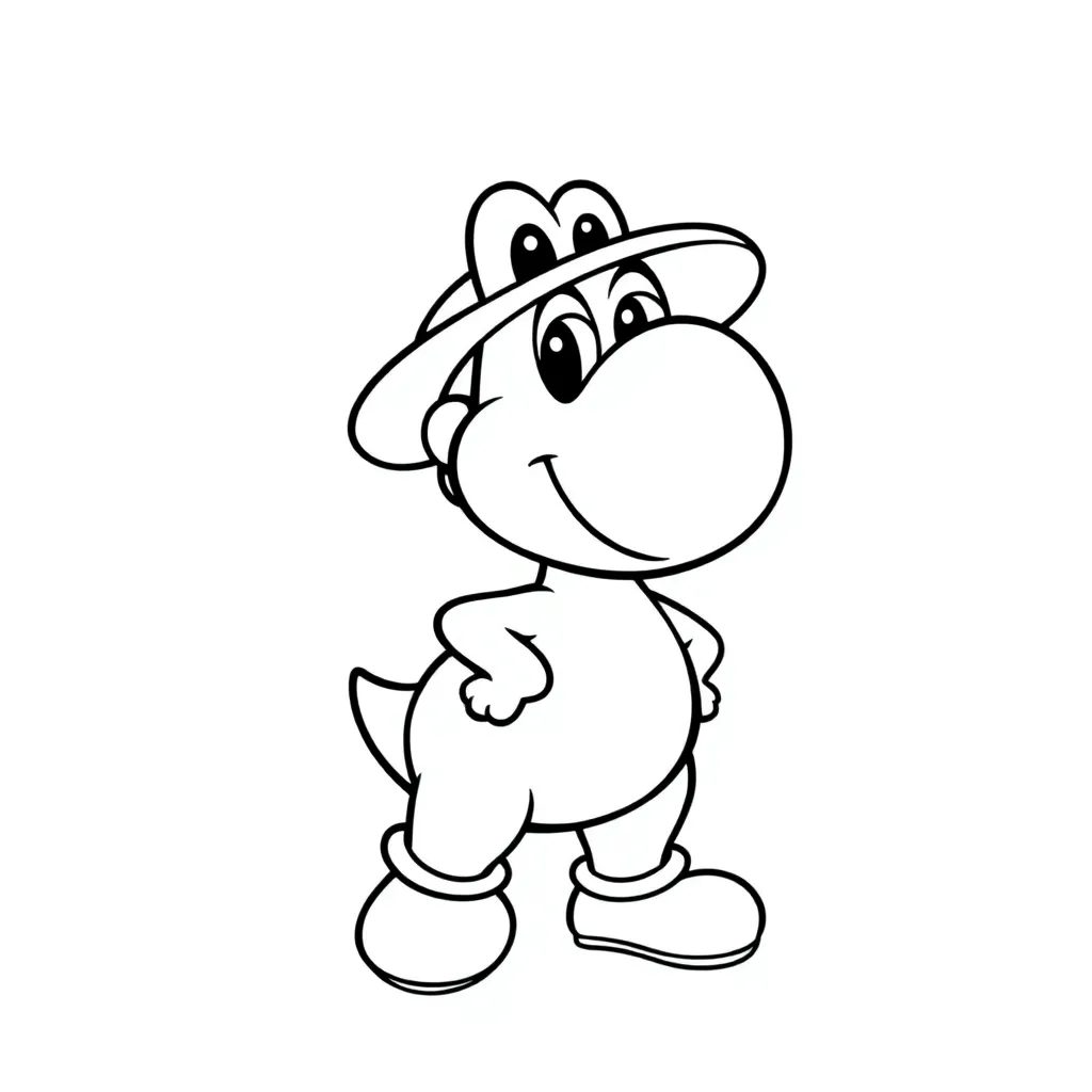Yoshi coloring page