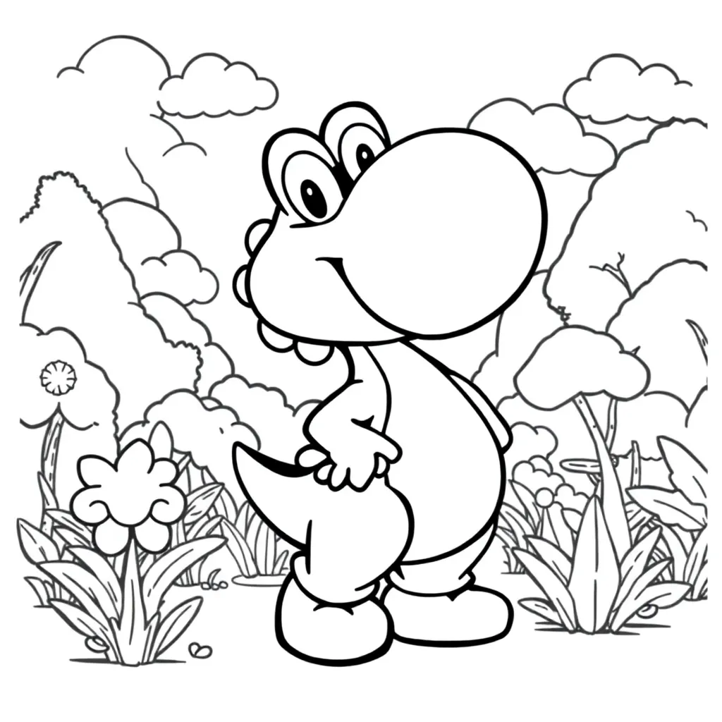 Yoshi coloring page