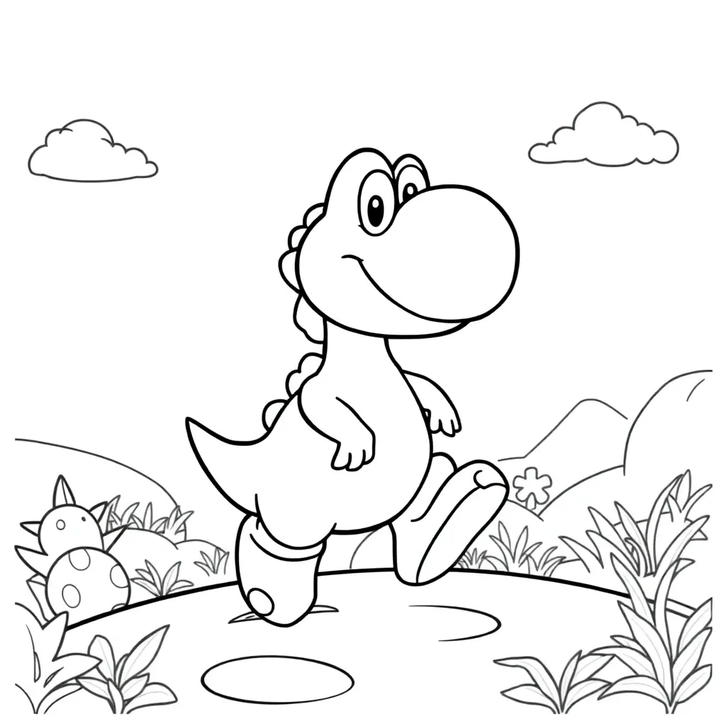 Yoshi coloring page