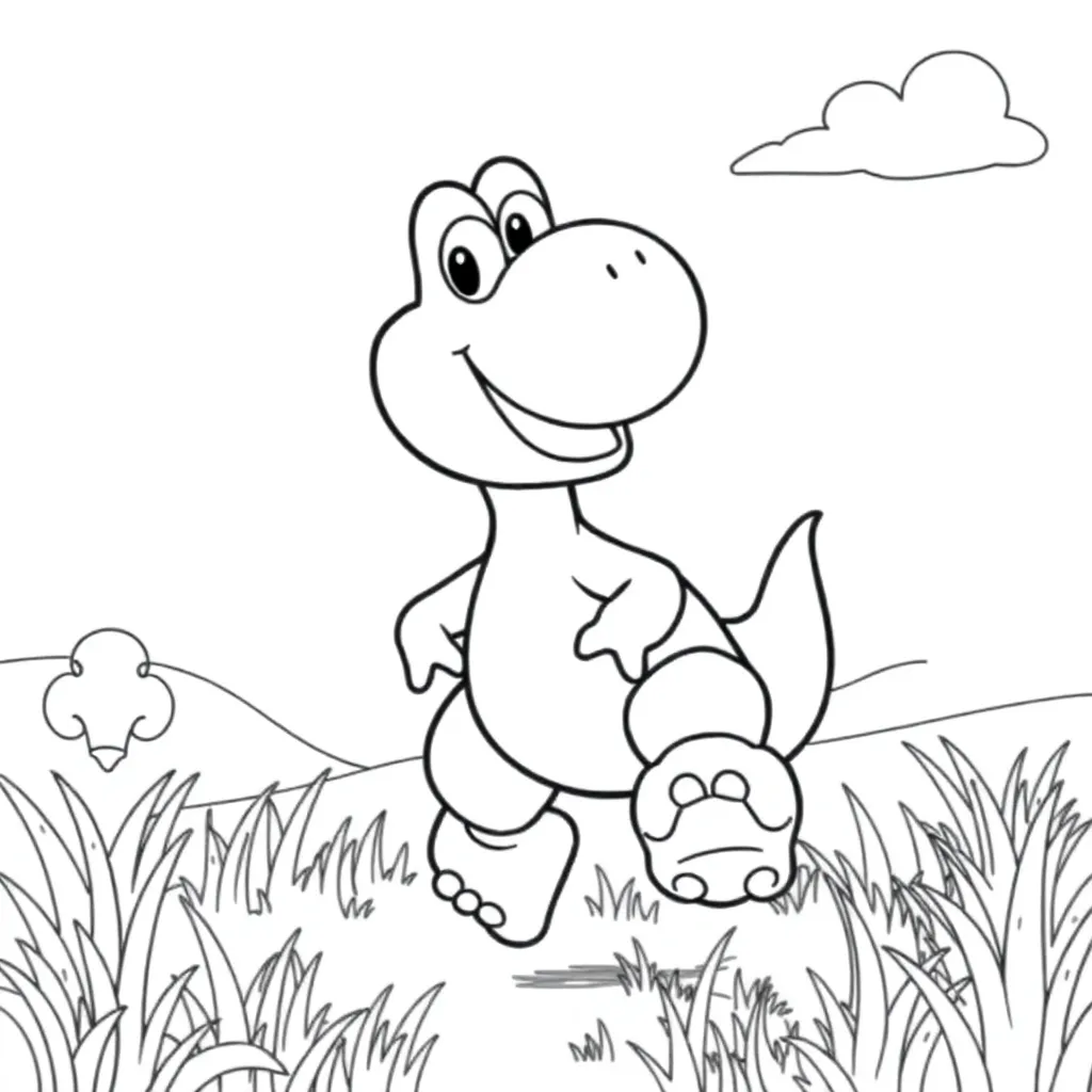 Yoshi coloring page