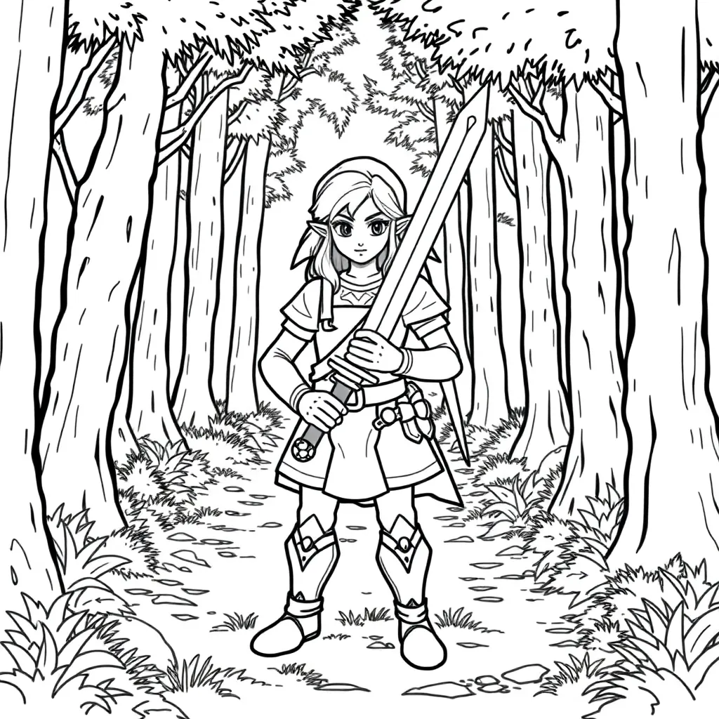 Zelda coloring page