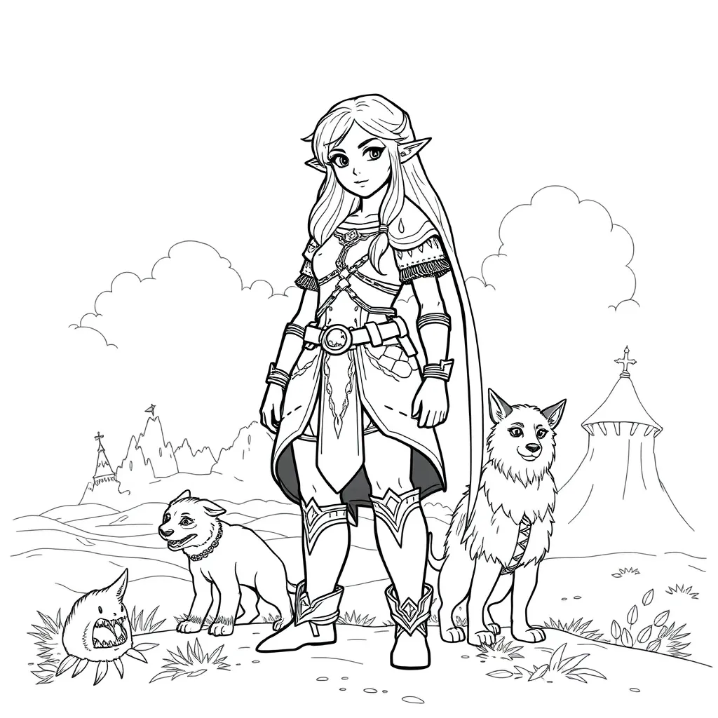 Zelda coloring page