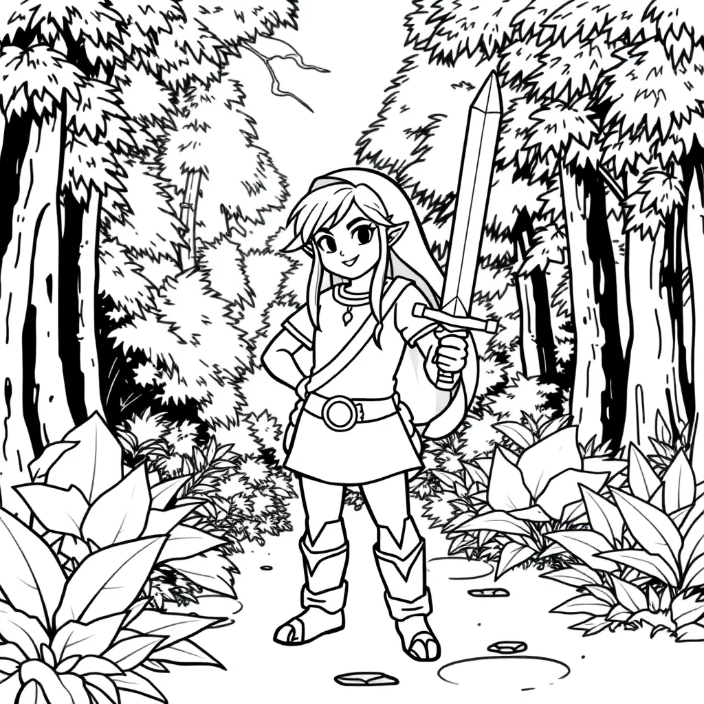 Zelda coloring page