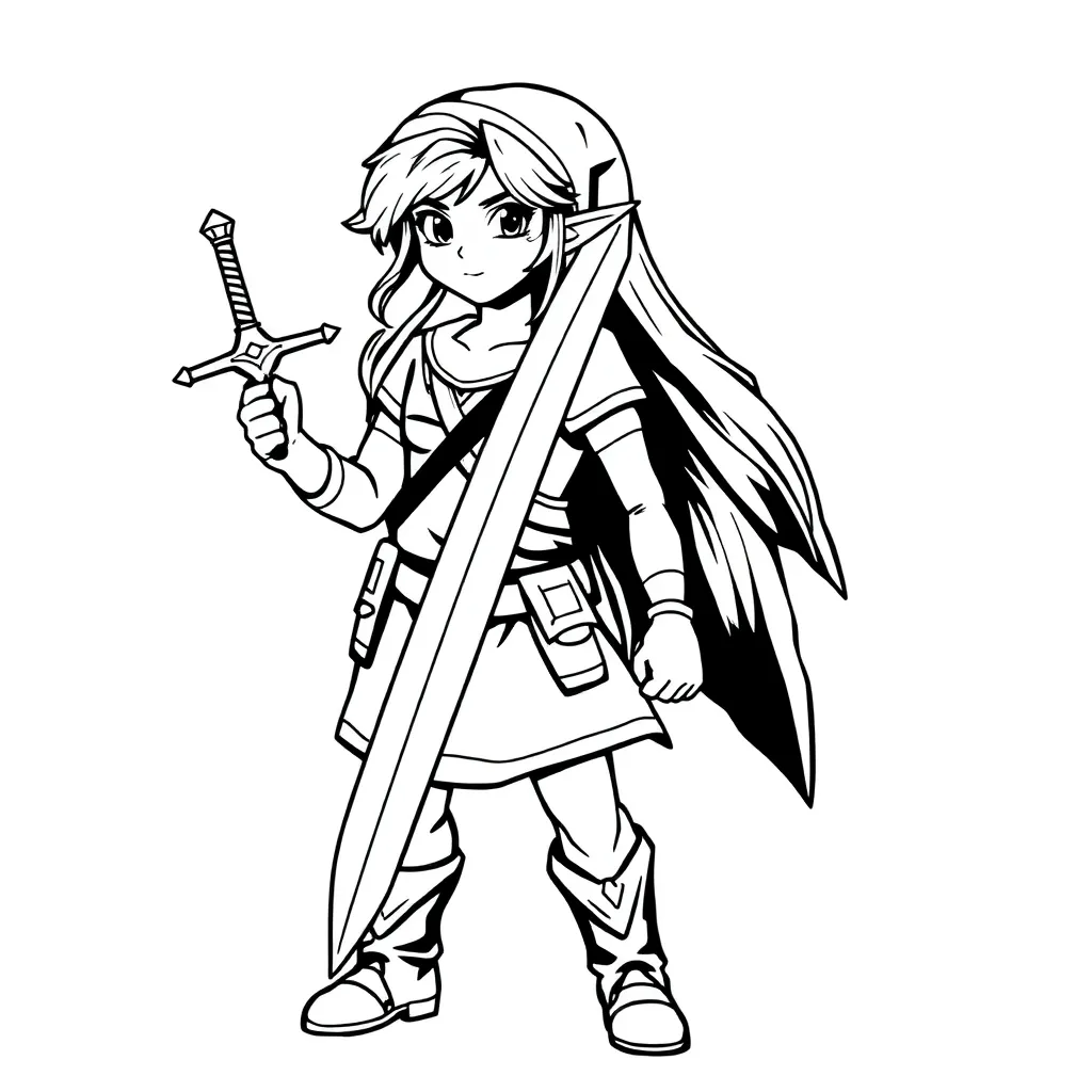Zelda coloring page