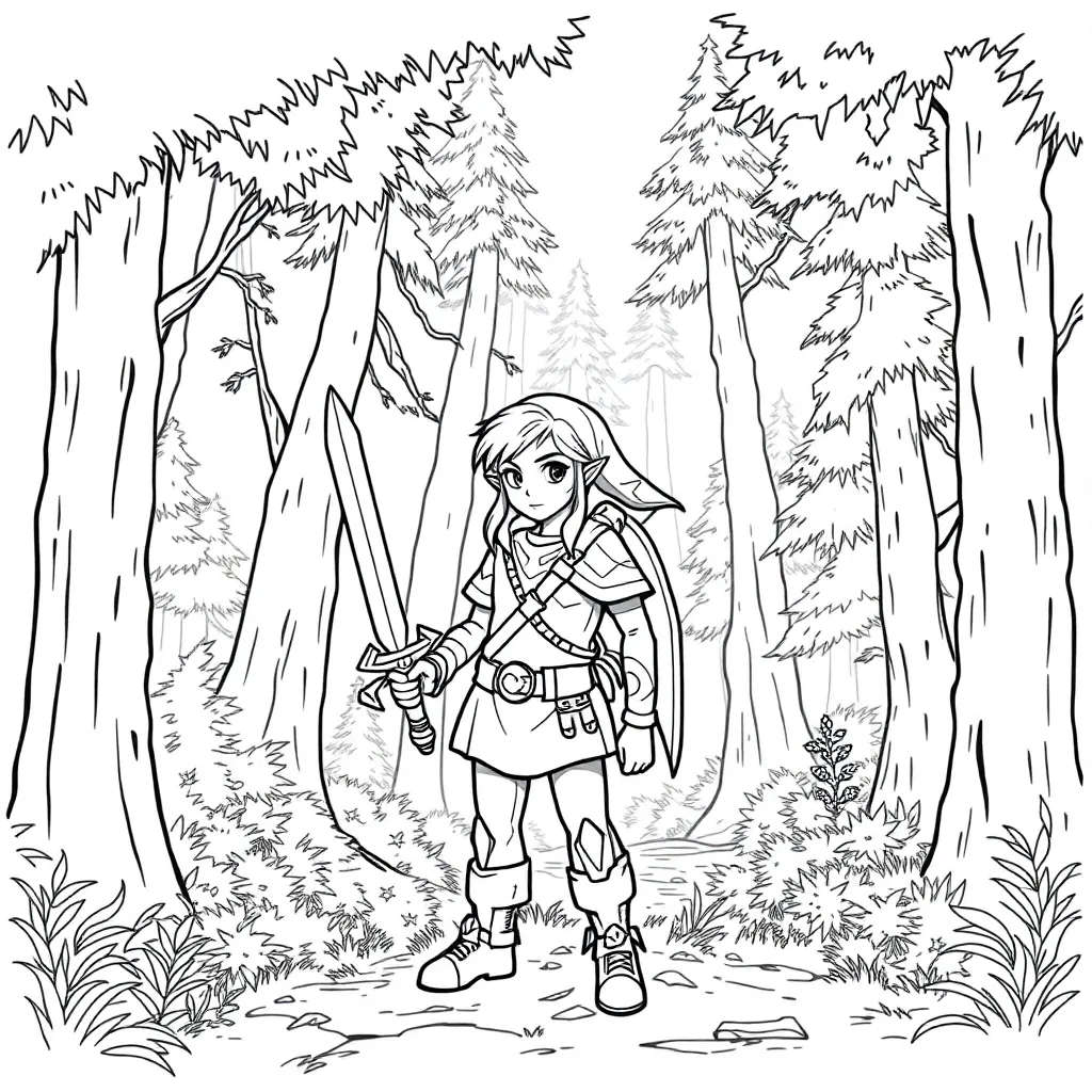 Zelda coloring page