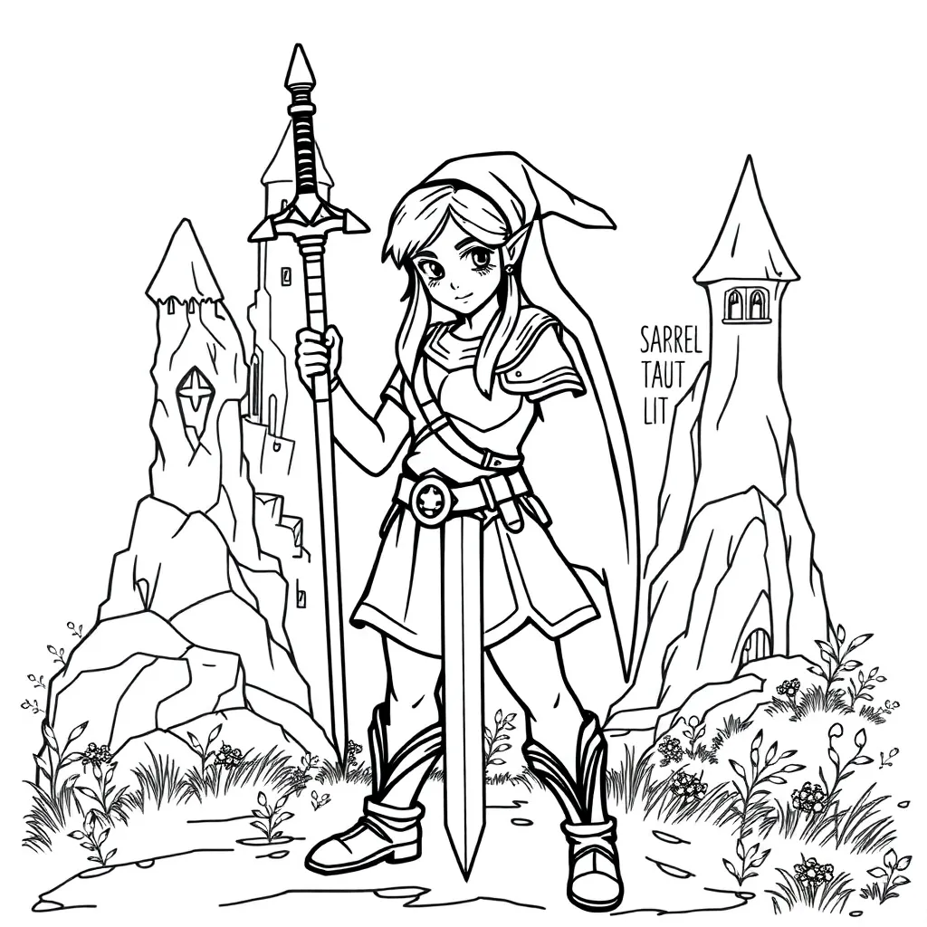 Zelda coloring page