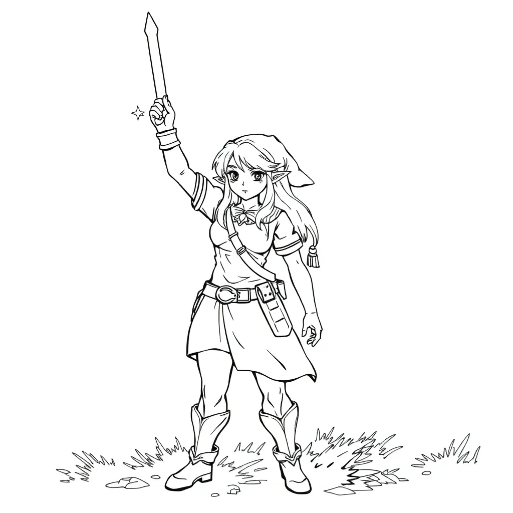 Zelda coloring page