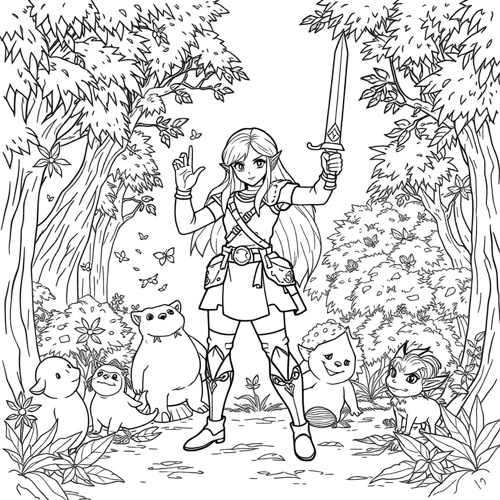 Zelda coloring page