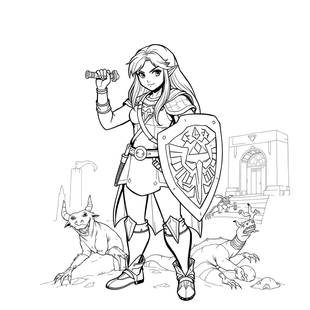 Zelda coloring page