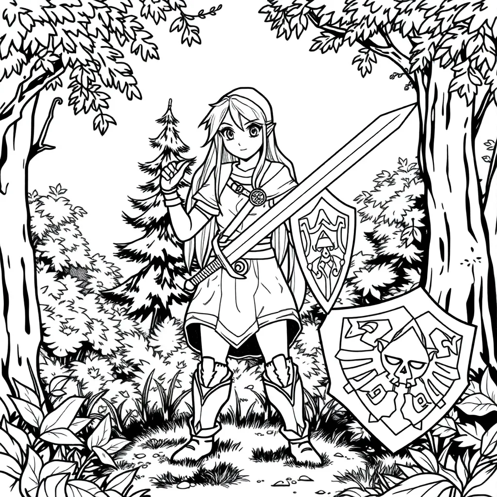 Zelda coloring page