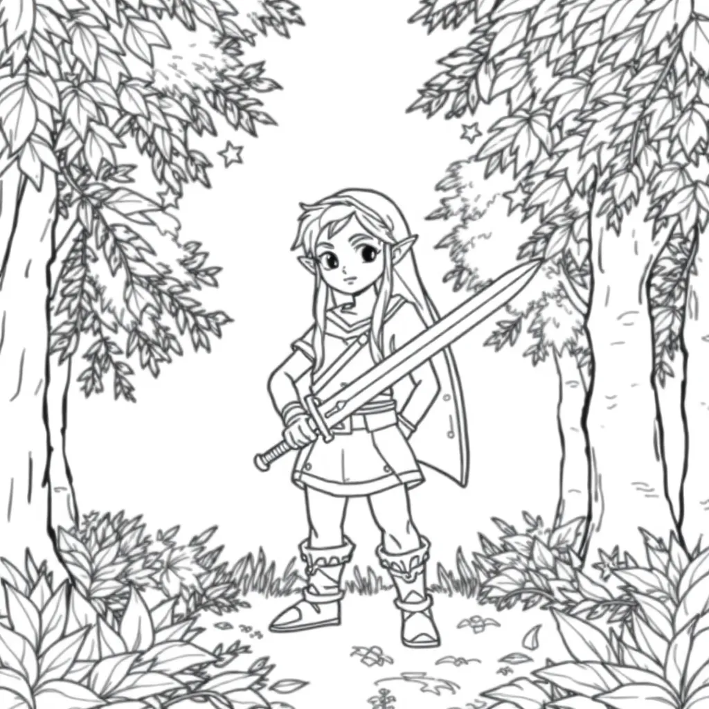 Zelda coloring page