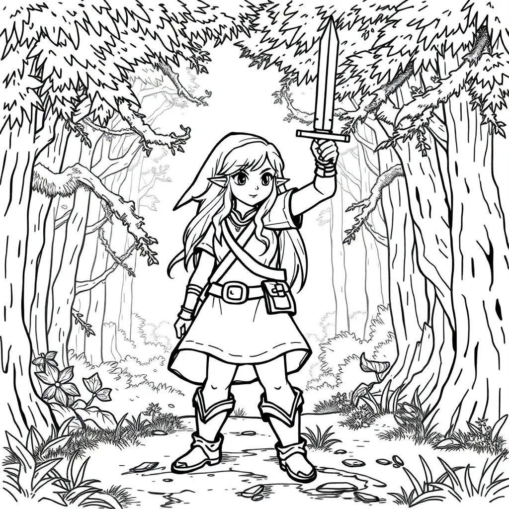 Zelda coloring page