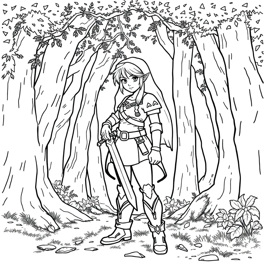 Zelda coloring page