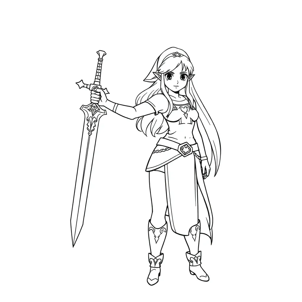 Zelda coloring page