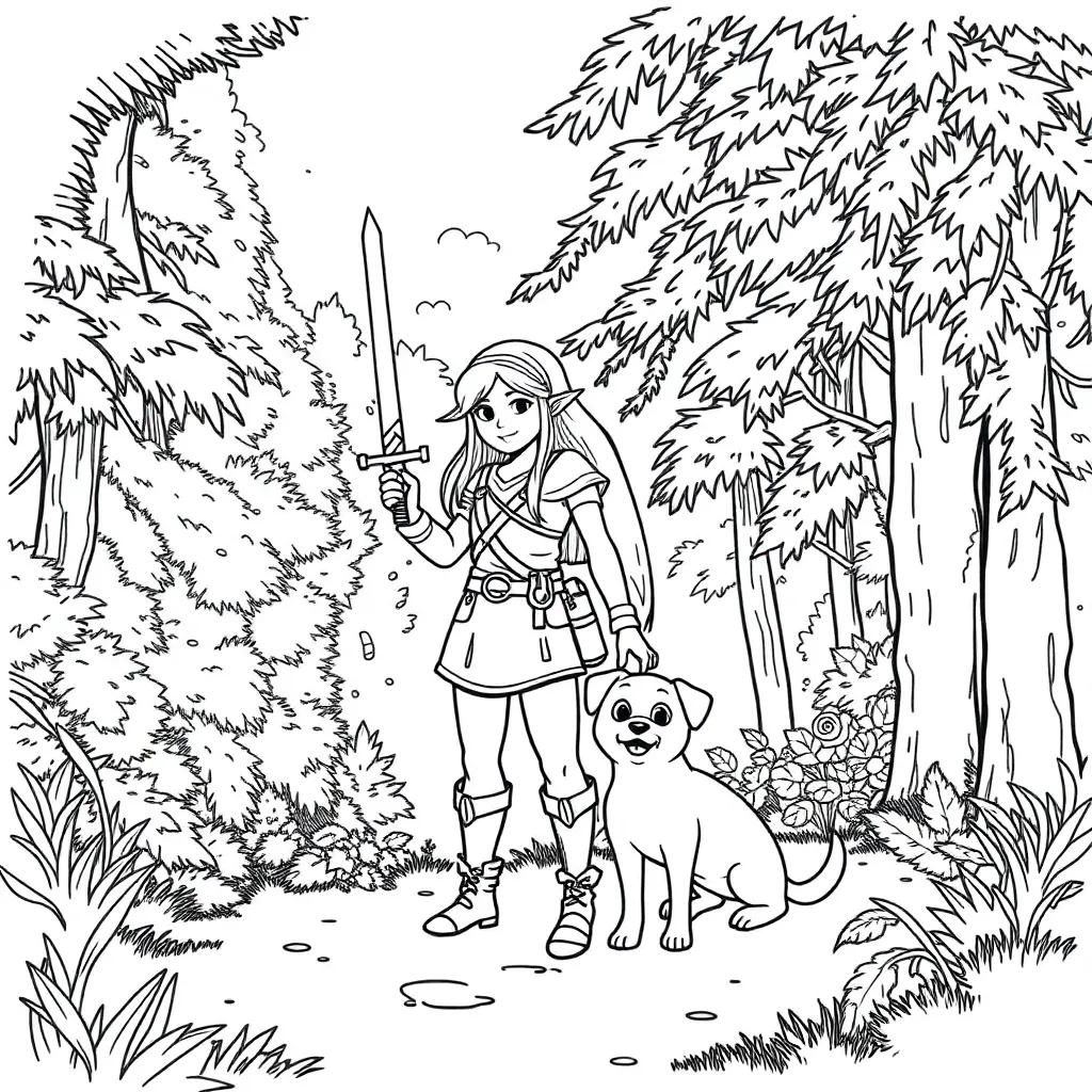 Zelda coloring page