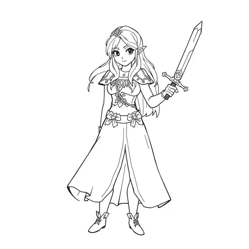 Zelda coloring page